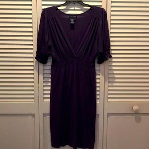 Eggplant V neck dress